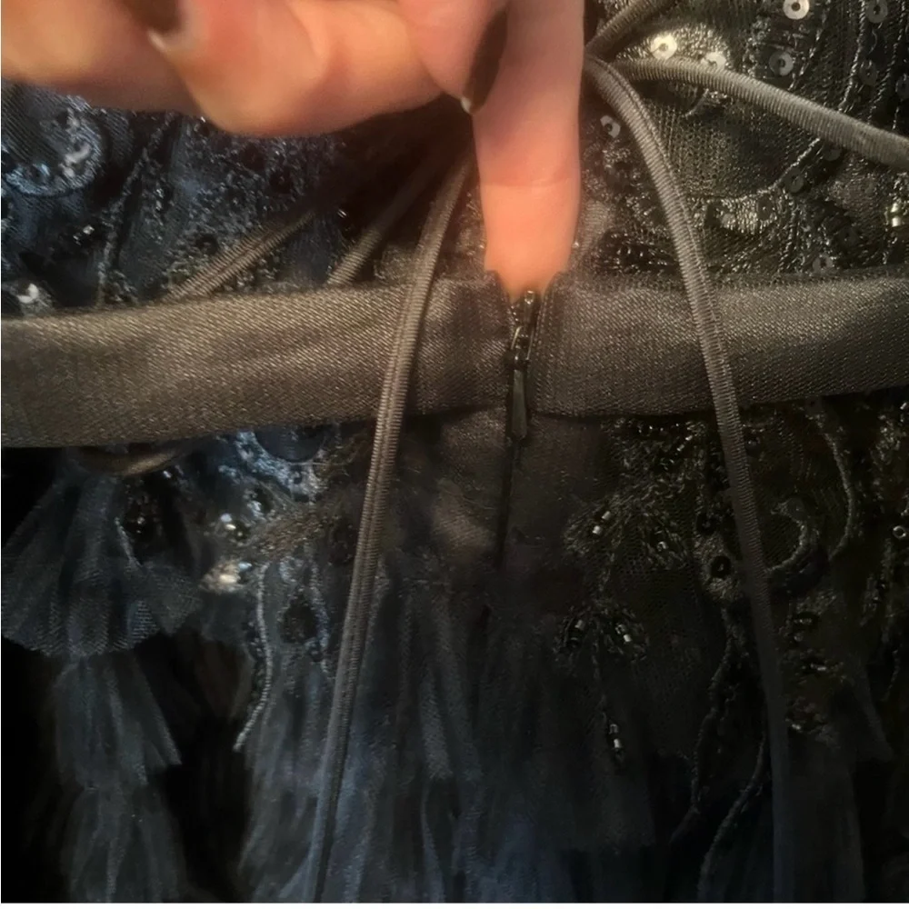 Elegant Black Evening Gown Off-Shoulder Dress Size:M wedding, prom dress